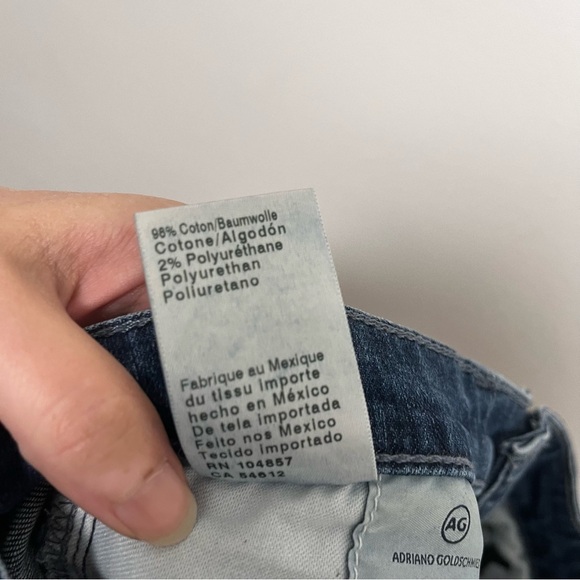 AG The Legging Destroyed Raw Hem Super Skinny Ankle Jean Size 27 - Picture 10 of 12